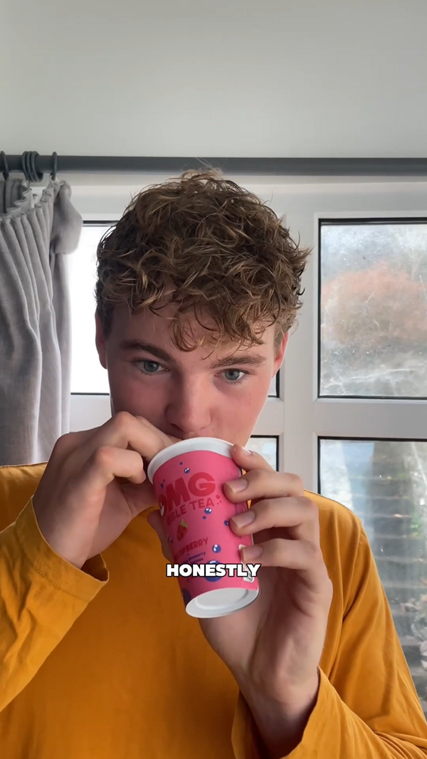 four omg bubble teas in one hour? bold. unhinged. respected.